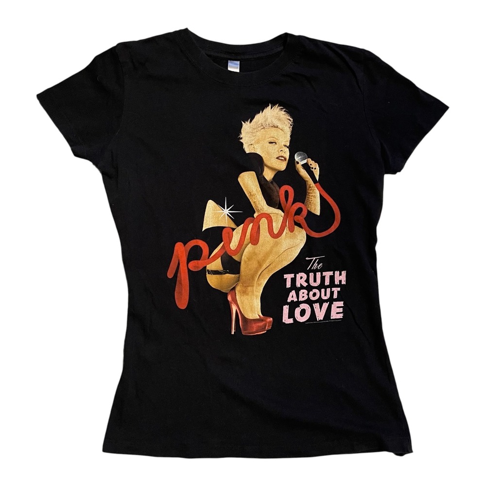 Pink The Truth About Love Tour T-Shirt 2013 Concert Graphic Tee Black Womens L